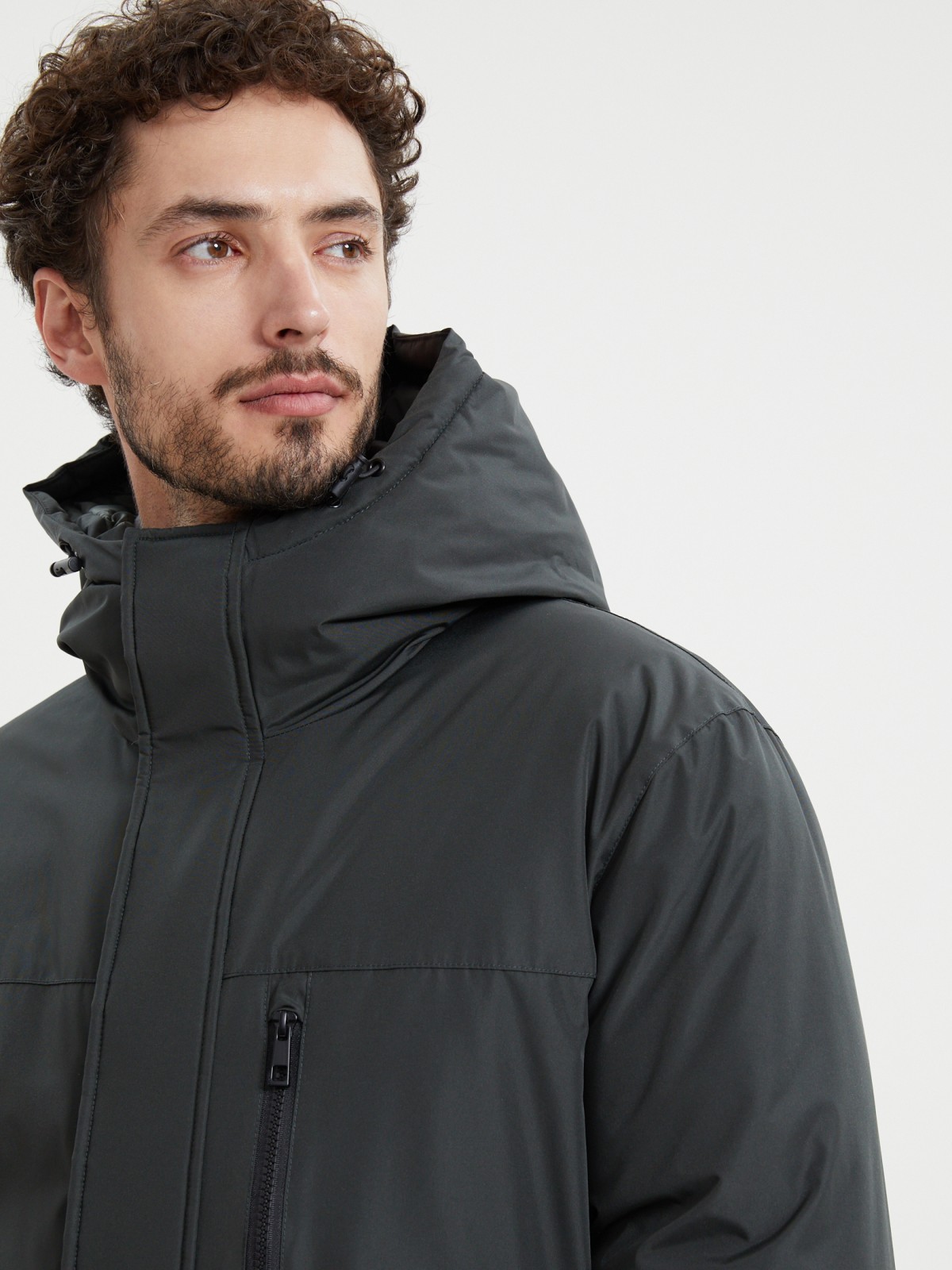 Куртка с капюшоном и утеплителем