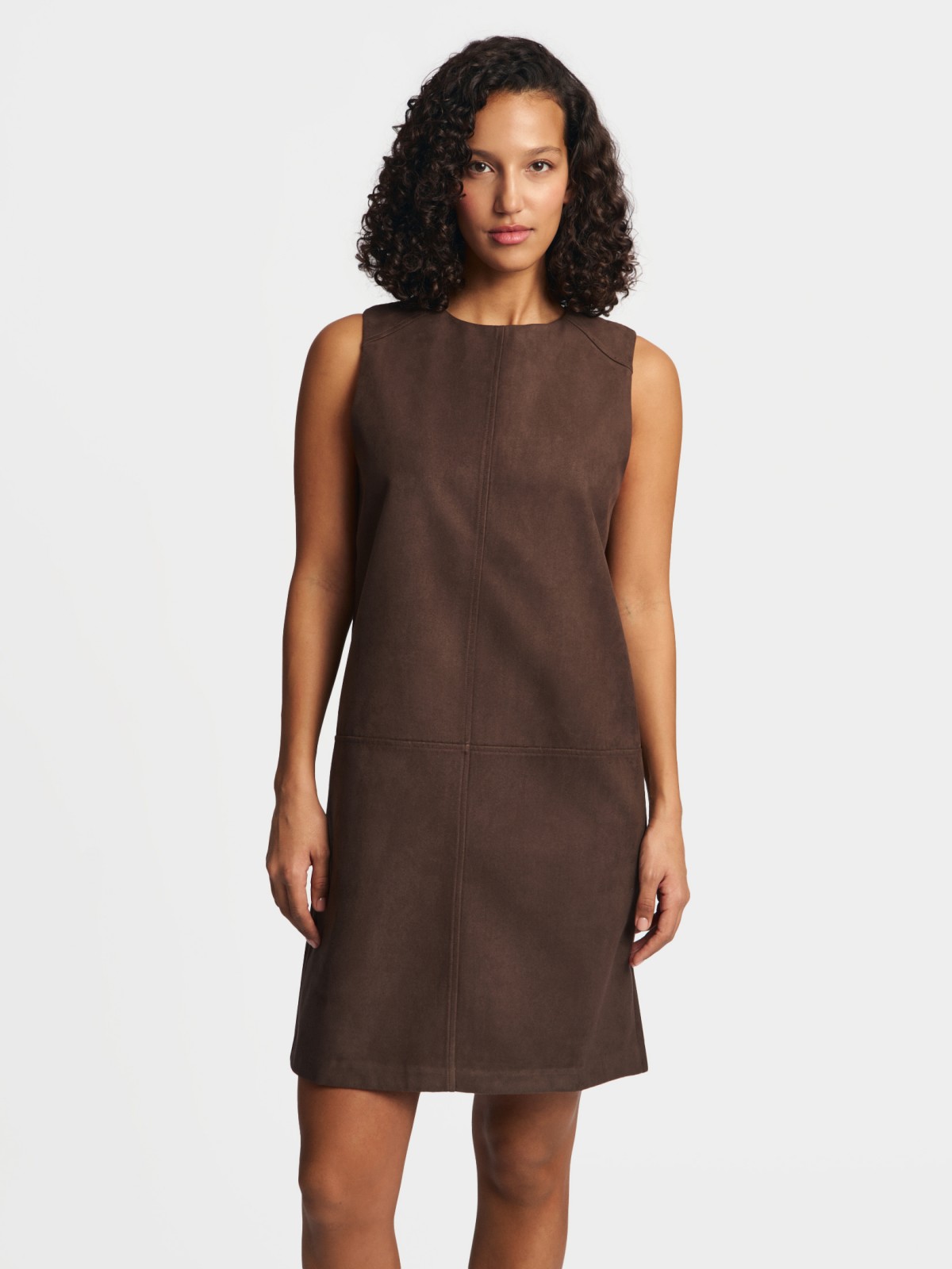 Платье-сарафан из экозамши