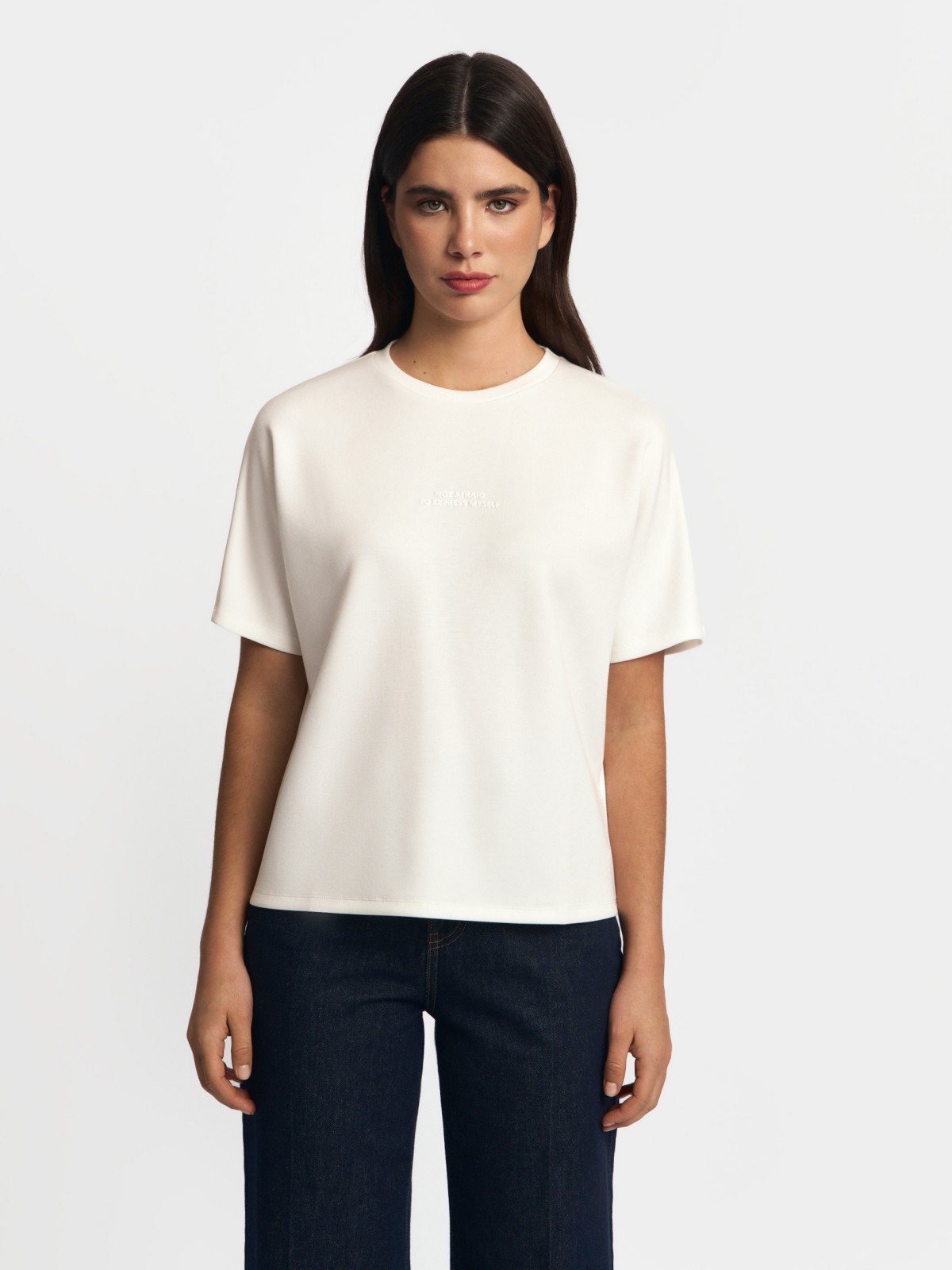 Футболка с принтом-надписью