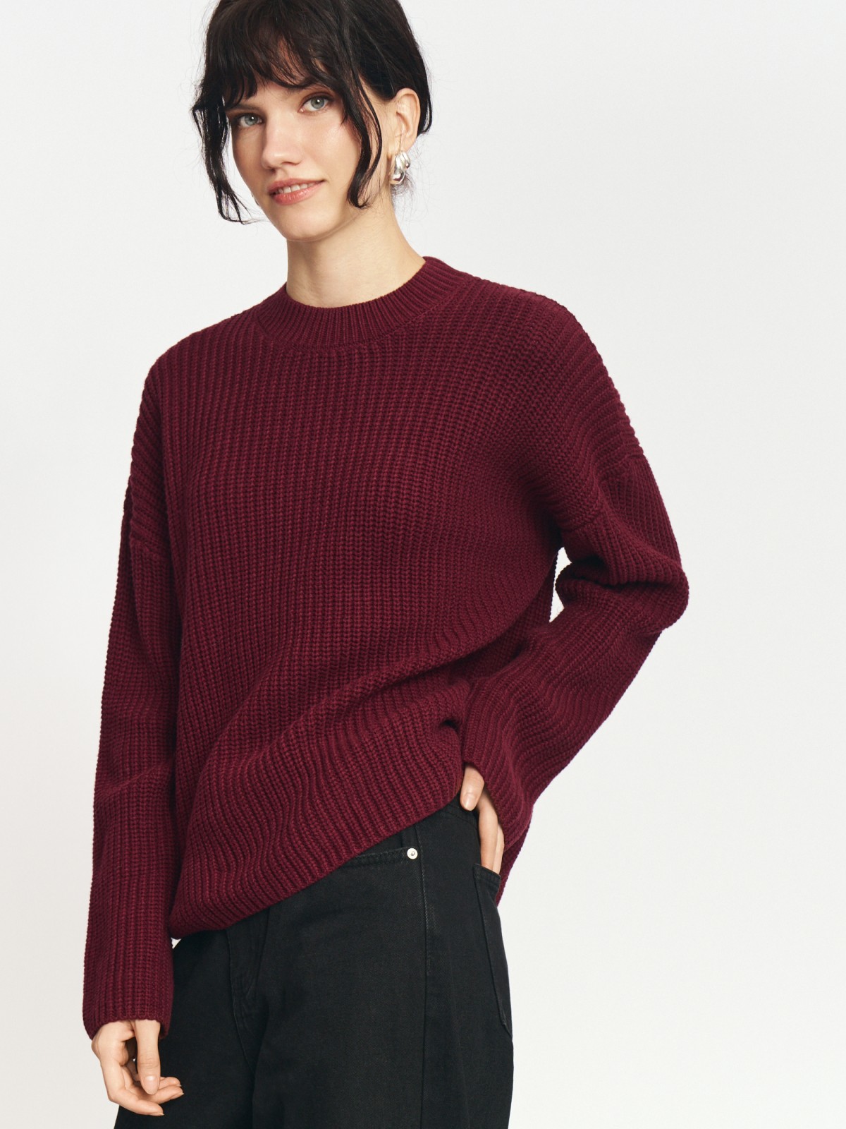 Вязаный джемпер с длинным рукавом