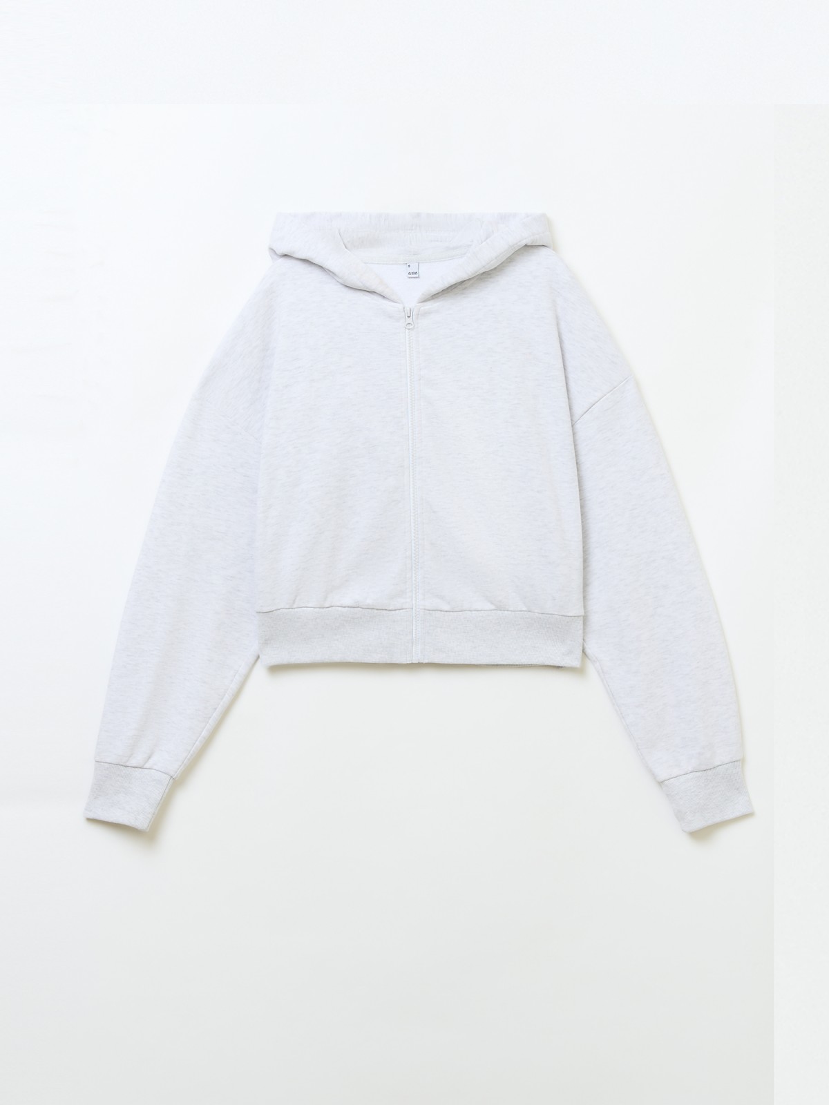 Укороченная толстовка оверсайз на молнии