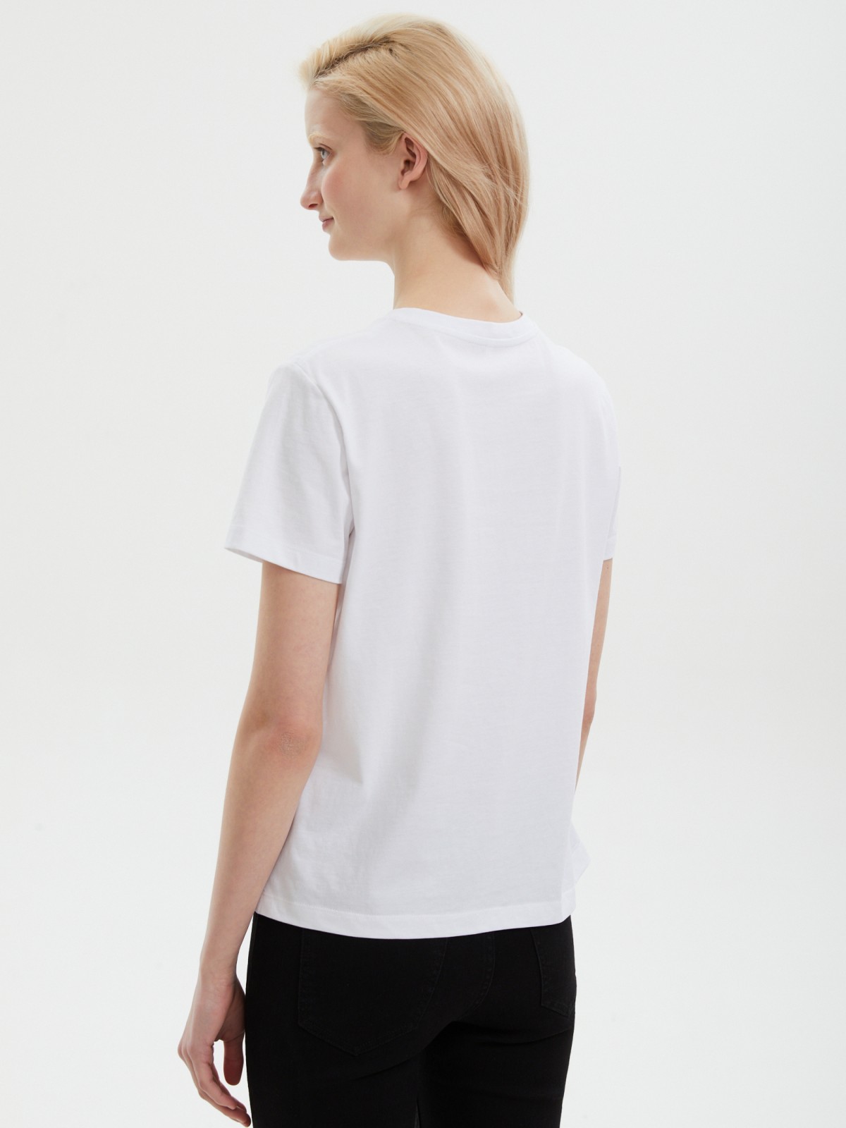 Футболка из хлопка с принтом-надписью