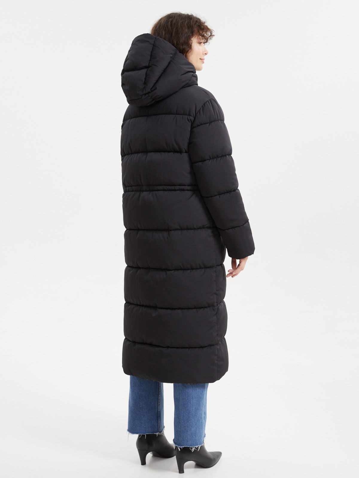 Тёплая куртка-пальто с капюшоном