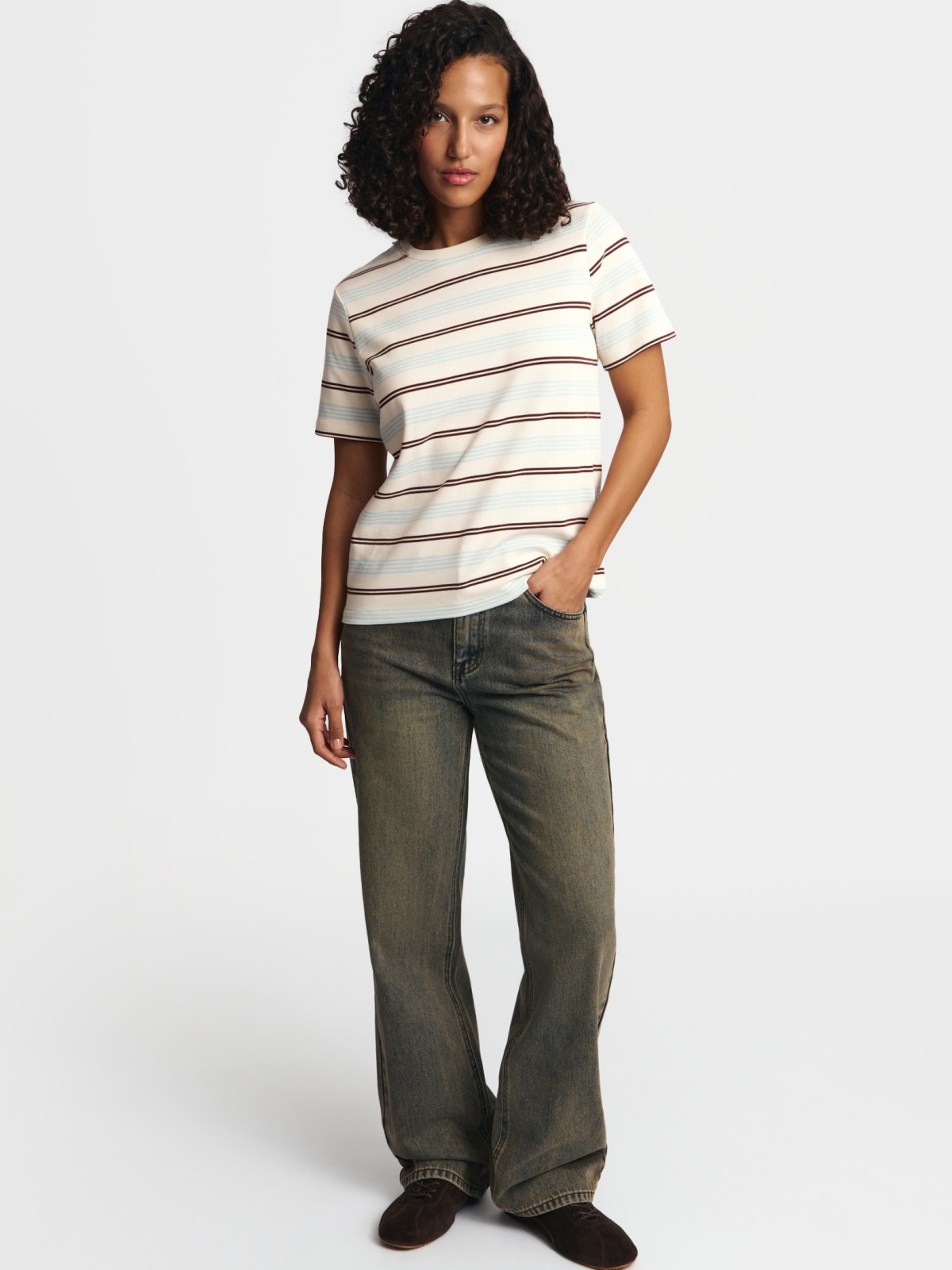 Футболка из хлопка в полоску