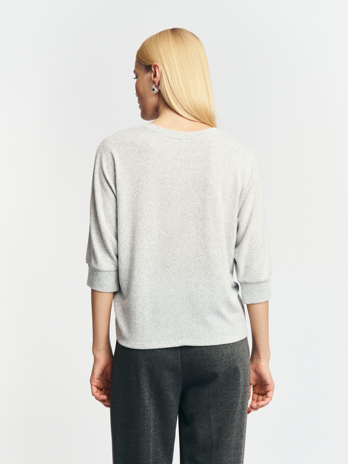 Джемпер из вязаного трикотажа с принтом