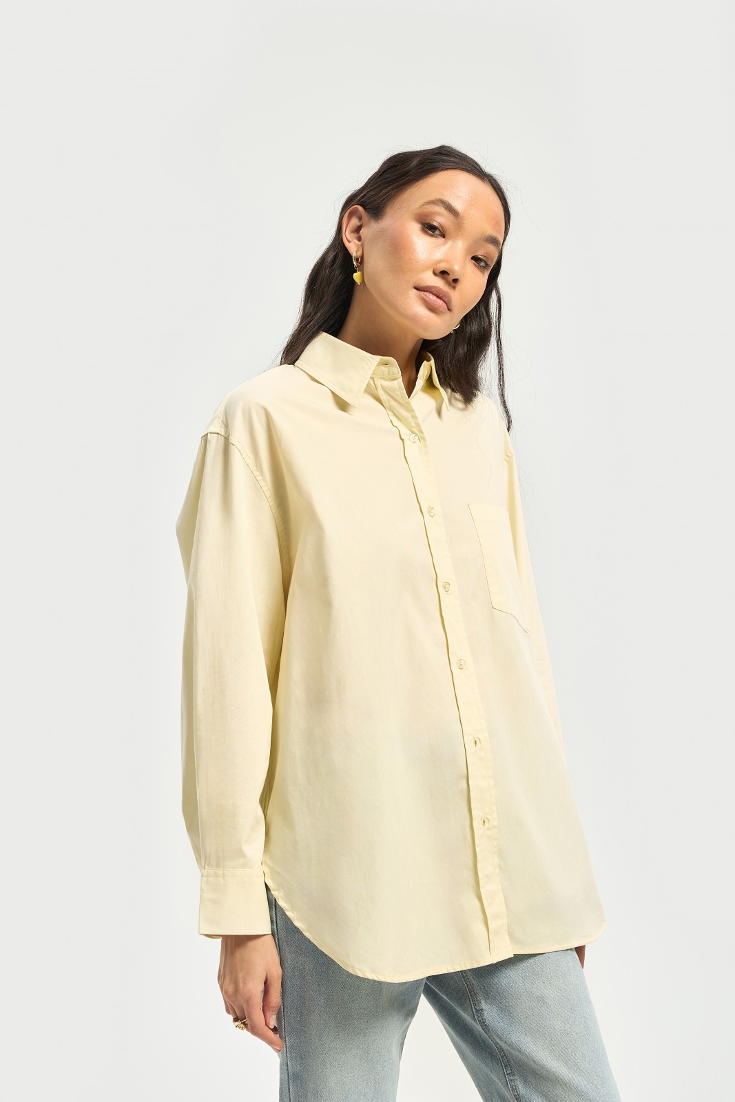 Рубашка из хлопка с карманом