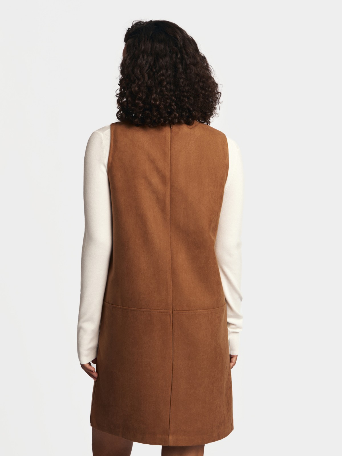 Платье-сарафан из экозамши