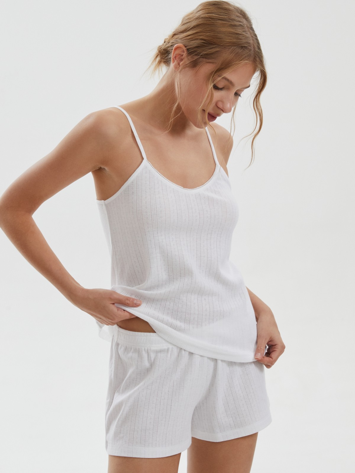 Трикотажная майка на бретельках