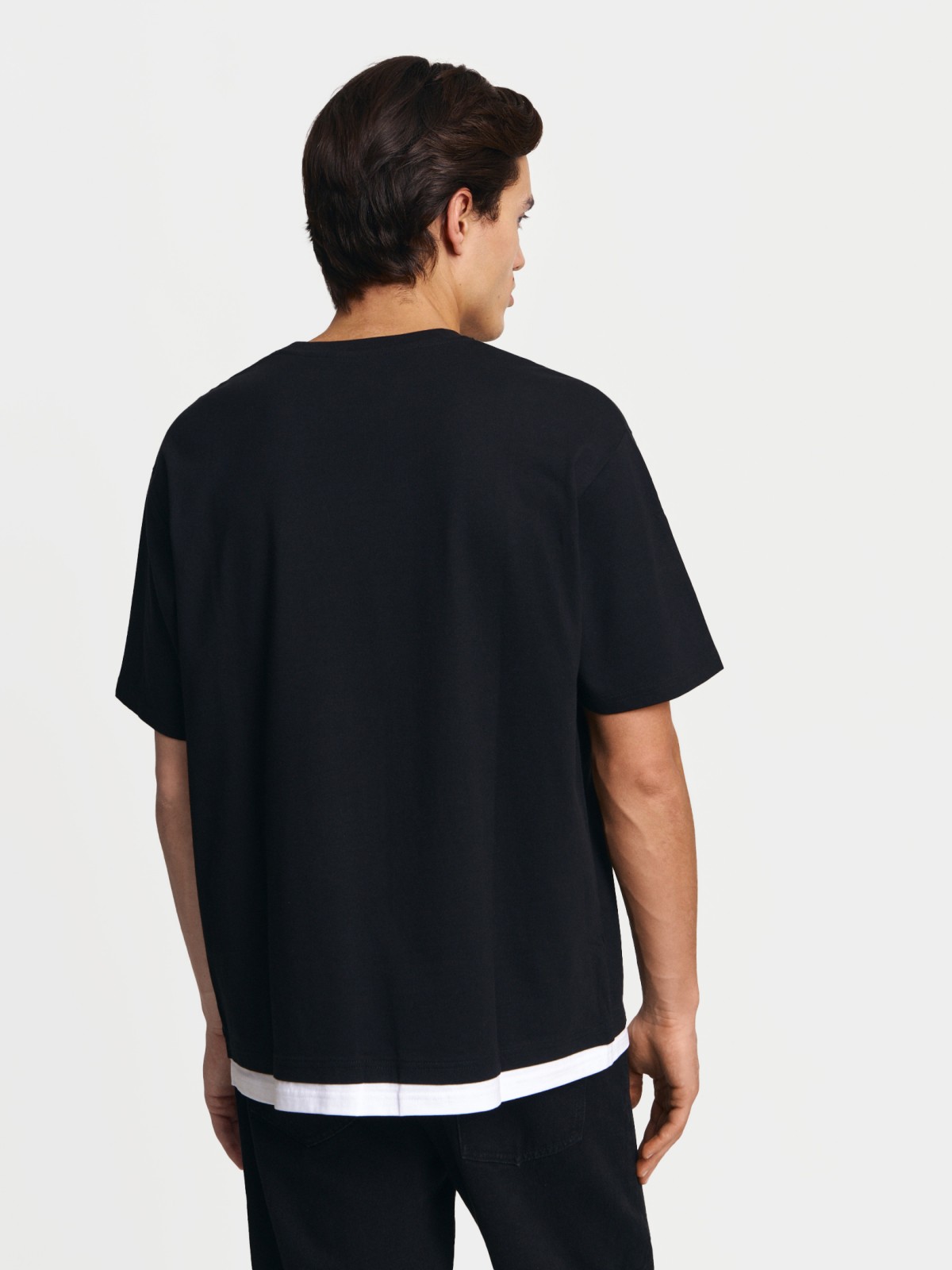 Футболка оверсайз из хлопка с коротким рукавом
