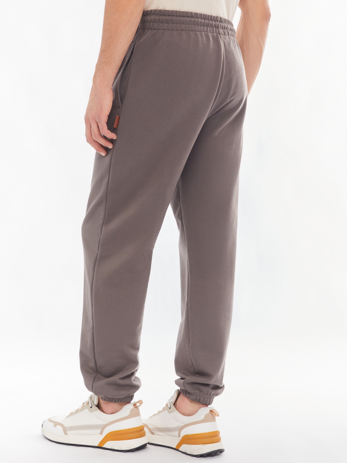 Трикотажные брюки-джоггеры в спортивном стиле zolla 014137660042, цвет серый, размер S - фото 6