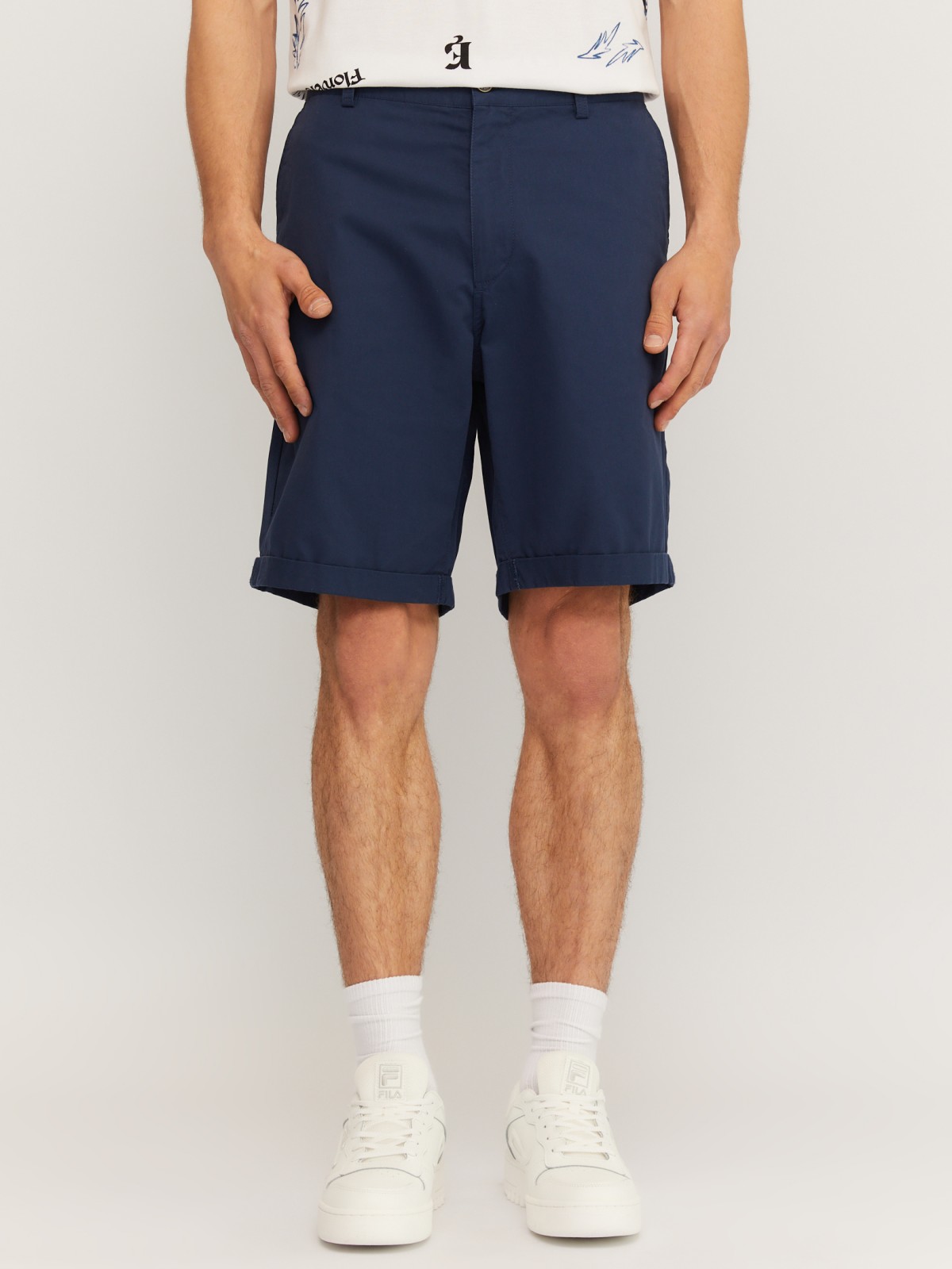 Шорты из хлопка с отворотами