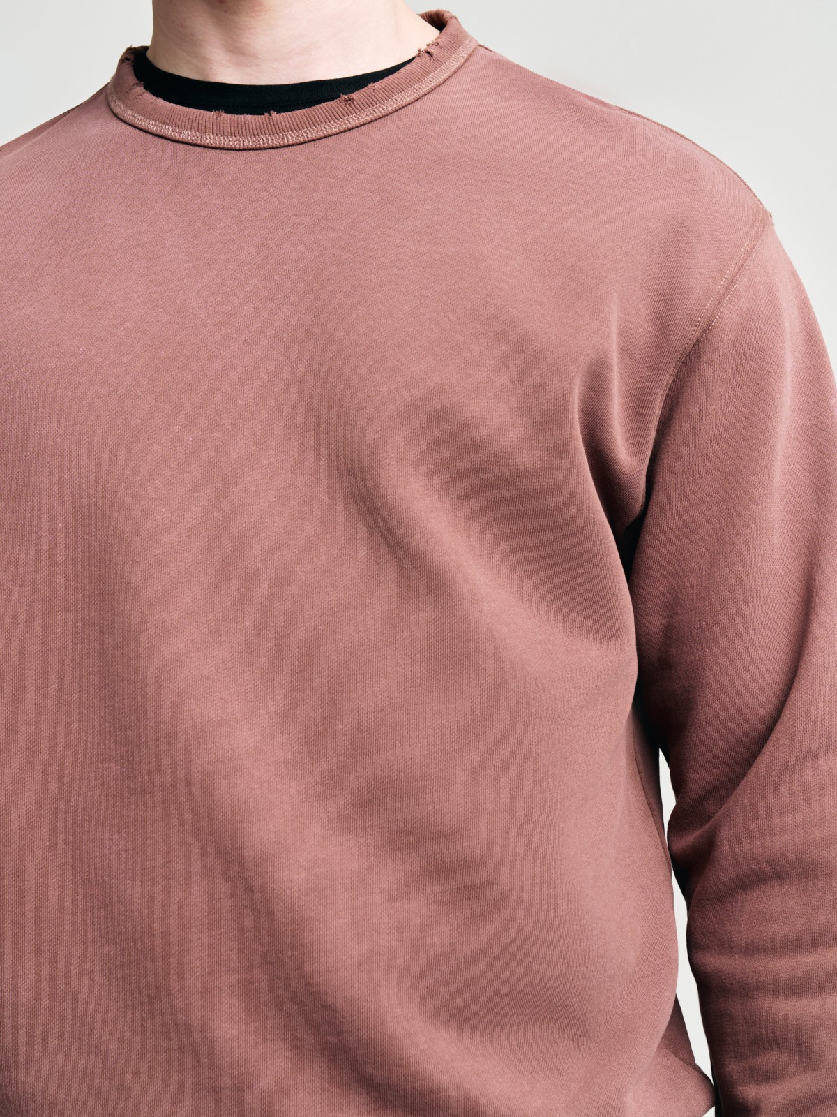 Трикотажный свитшот из хлопка однотонный