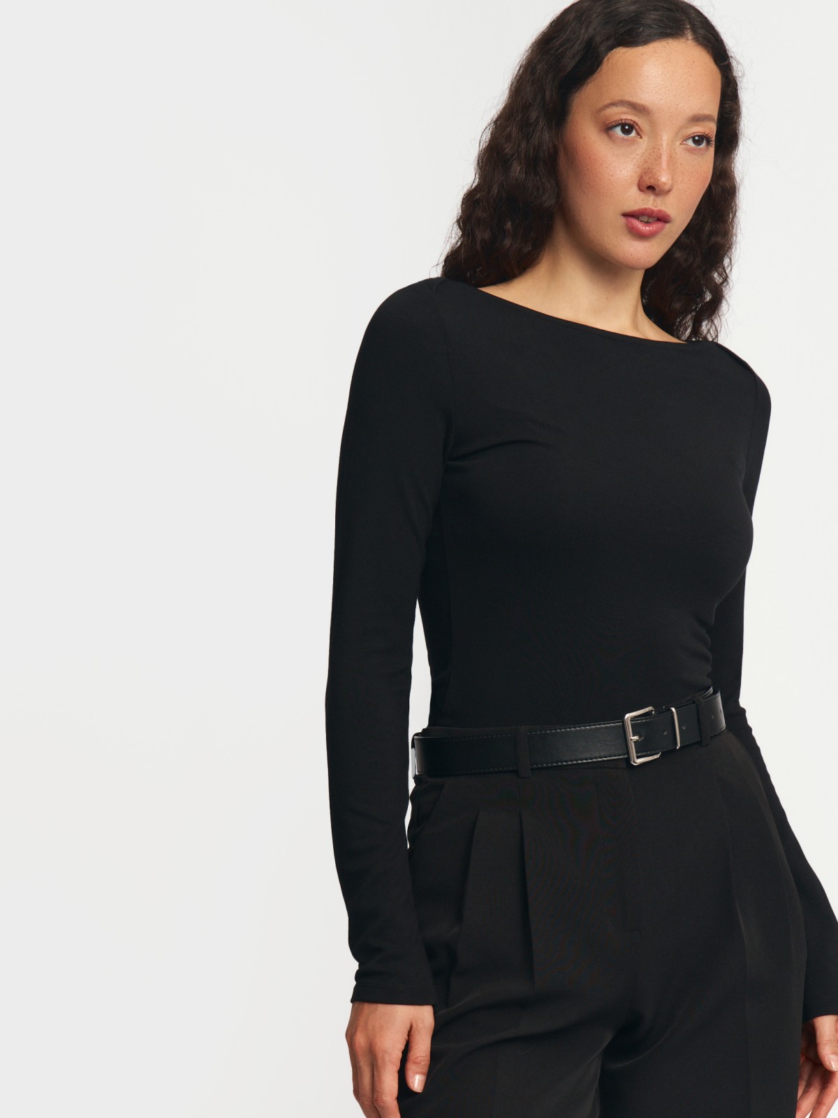 Трикотажный лонгслив из вискозы