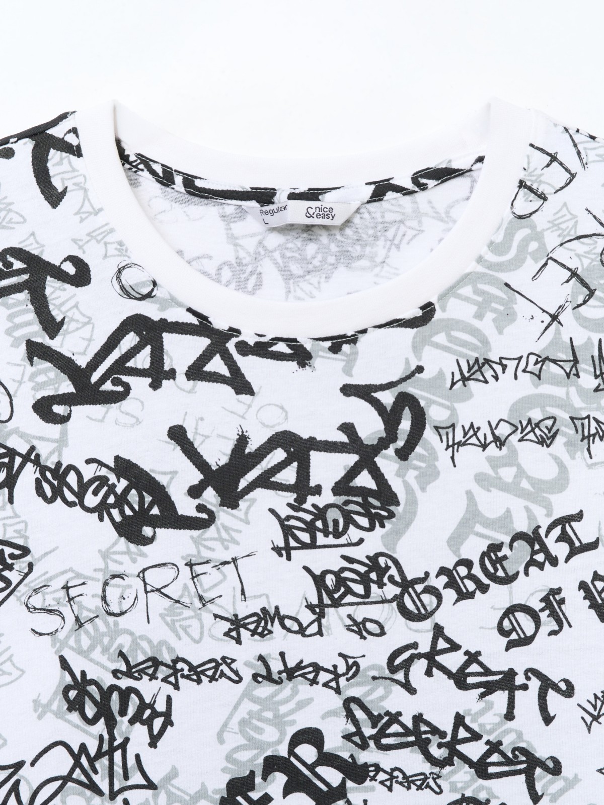 Футболка из хлопка с принтом граффити