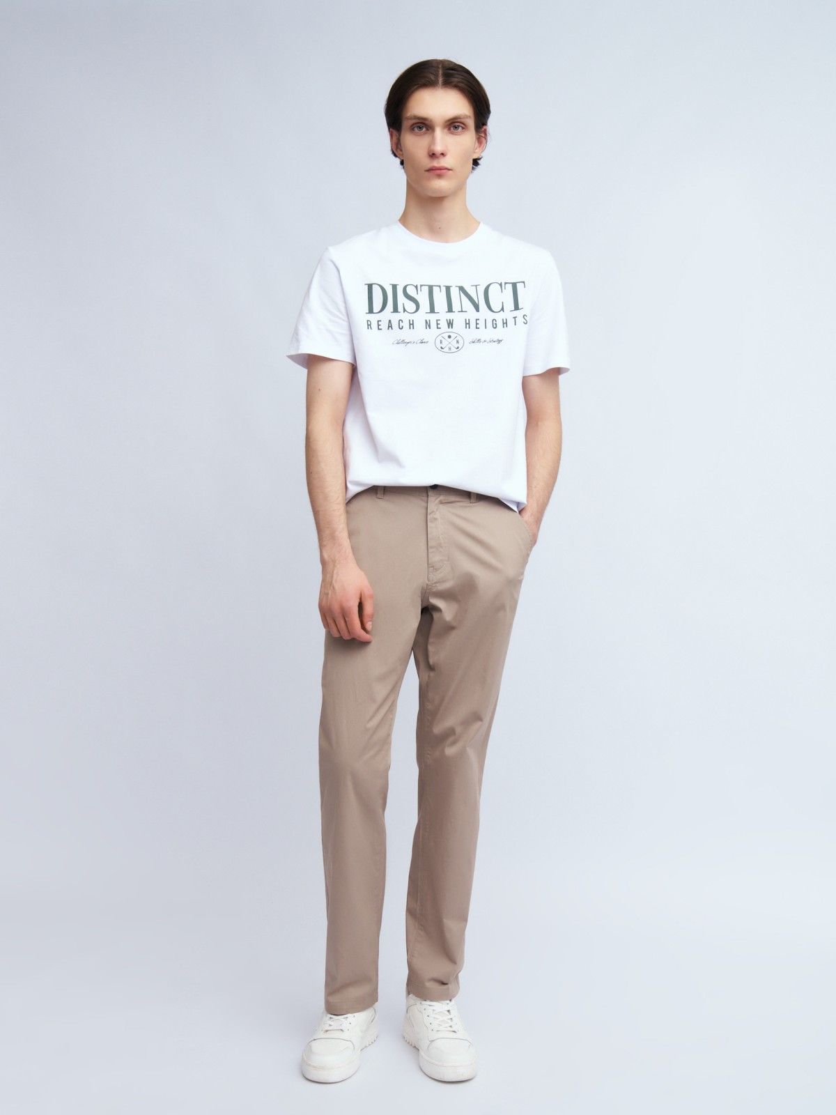 Брюки прямого силуэта из хлопка