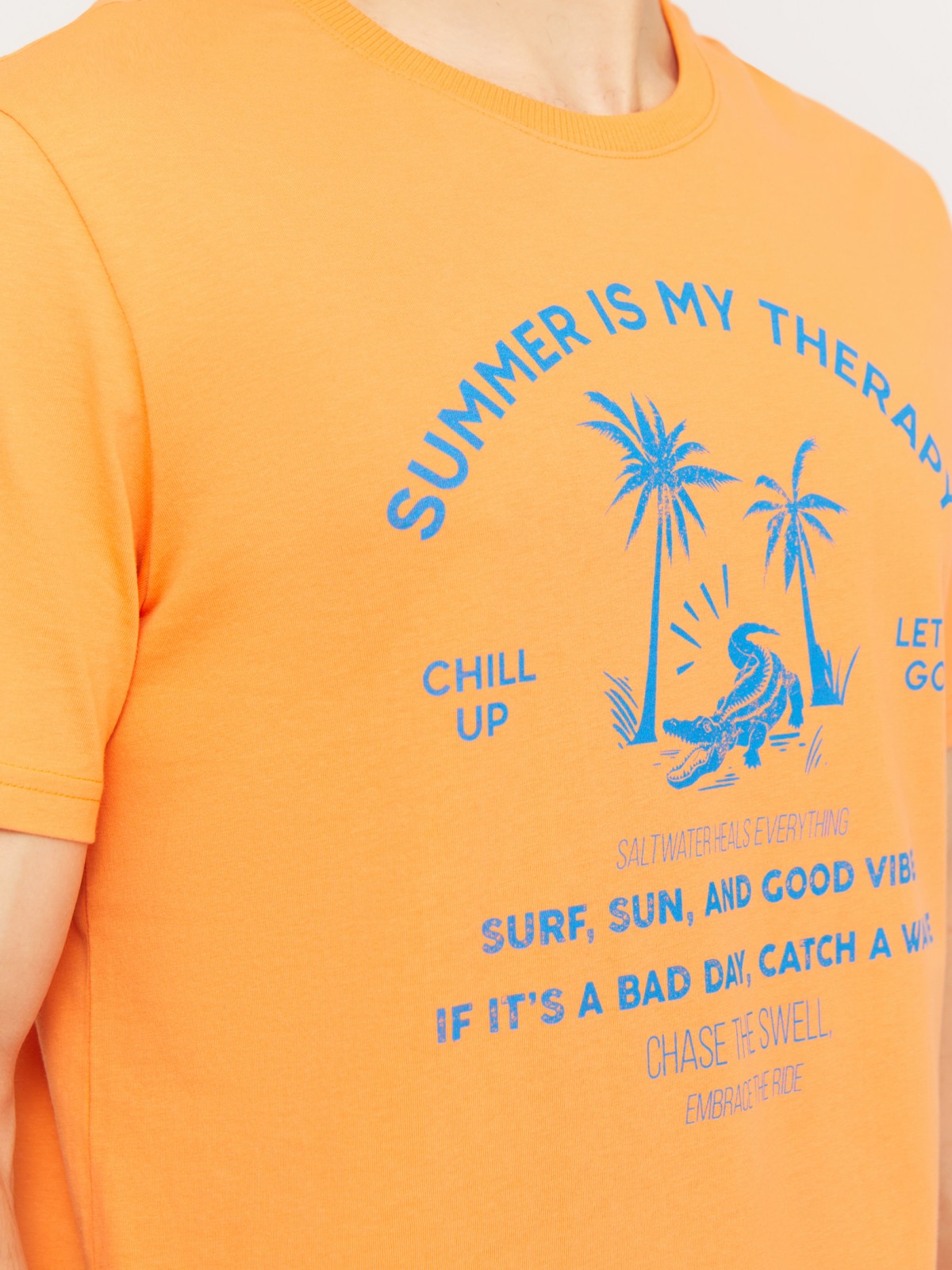 Футболка из хлопка с принтом