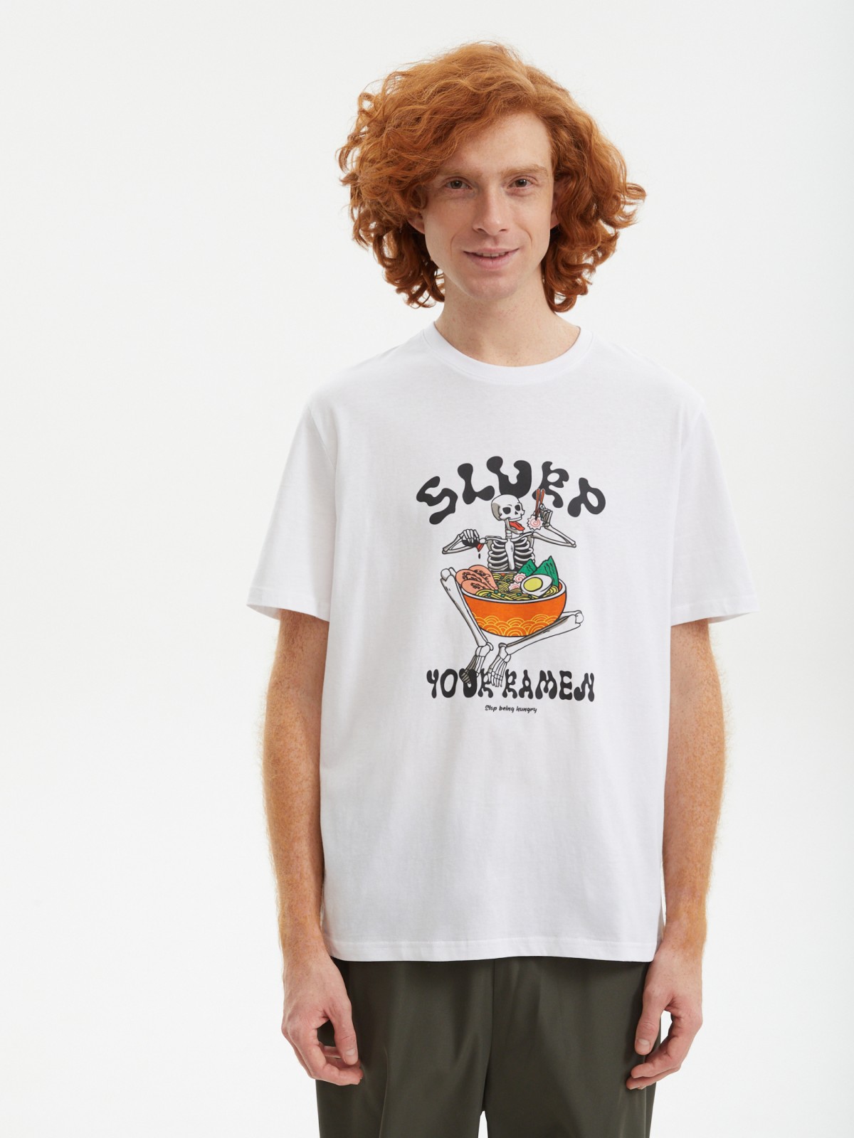 Футболка из хлопка с принтом