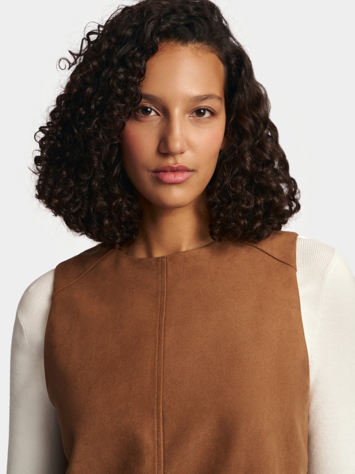 Платье-сарафан из экозамши