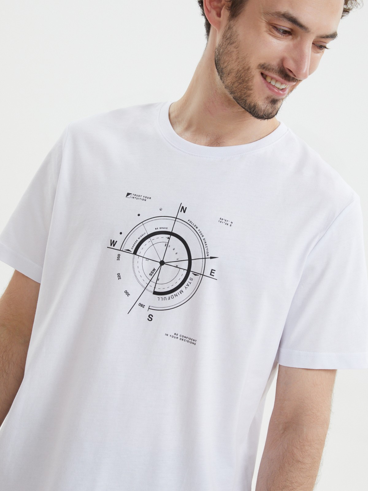 Футболка из хлопка с принтом