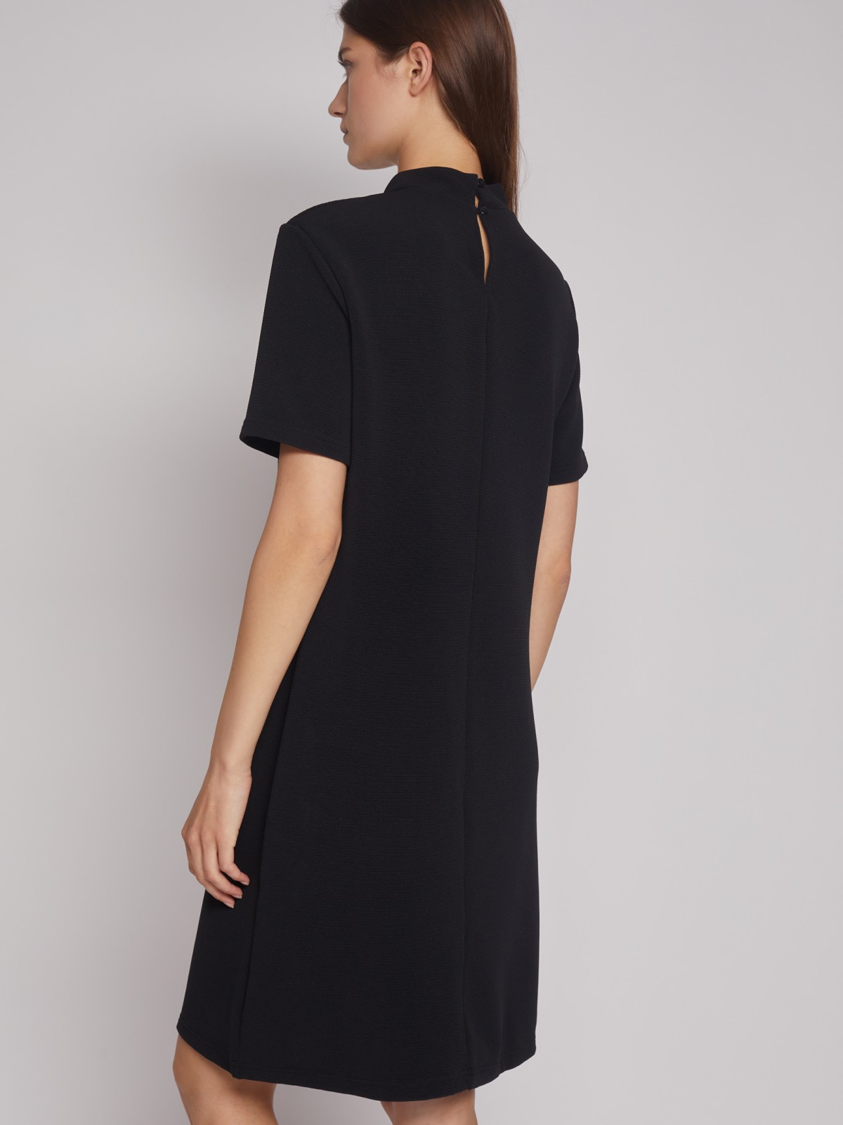Платье с коротким рукавом zolla 22232814Y102, цвет черный, размер XS - фото 6