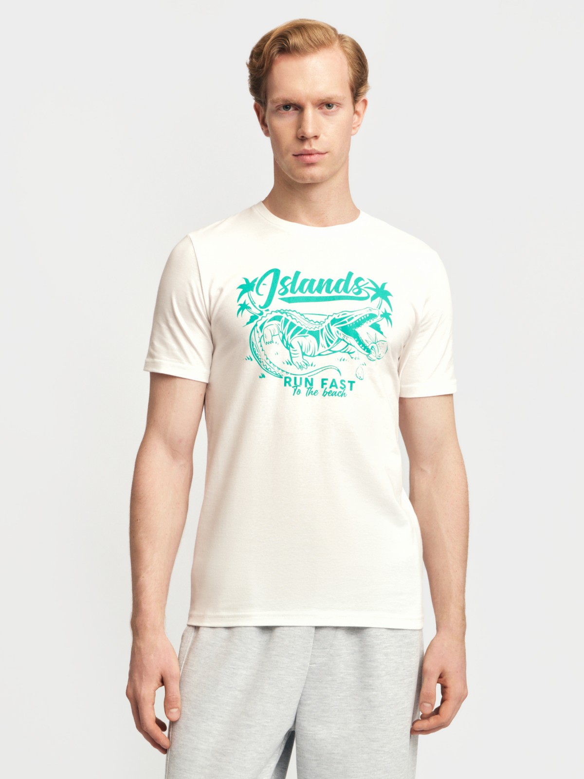 Футболка из хлопка с принтом