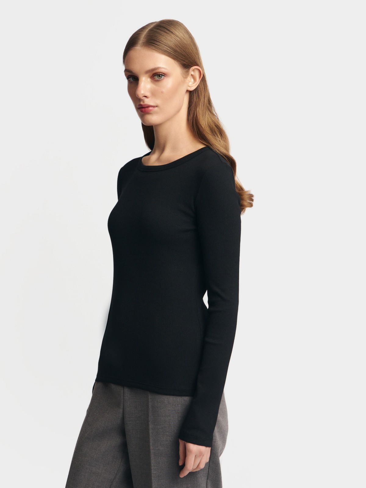 Трикотажный лонгслив из хлопка