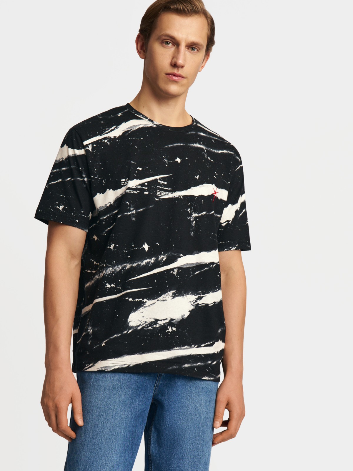 Футболка из хлопка с принтом