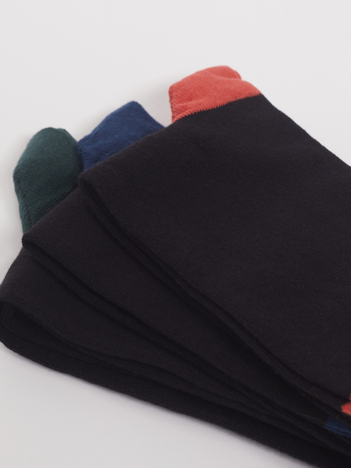 Набор высоких носков (3 пары в комплекте) zolla 01231998J055, цвет черный, размер 25-27 - фото 4
