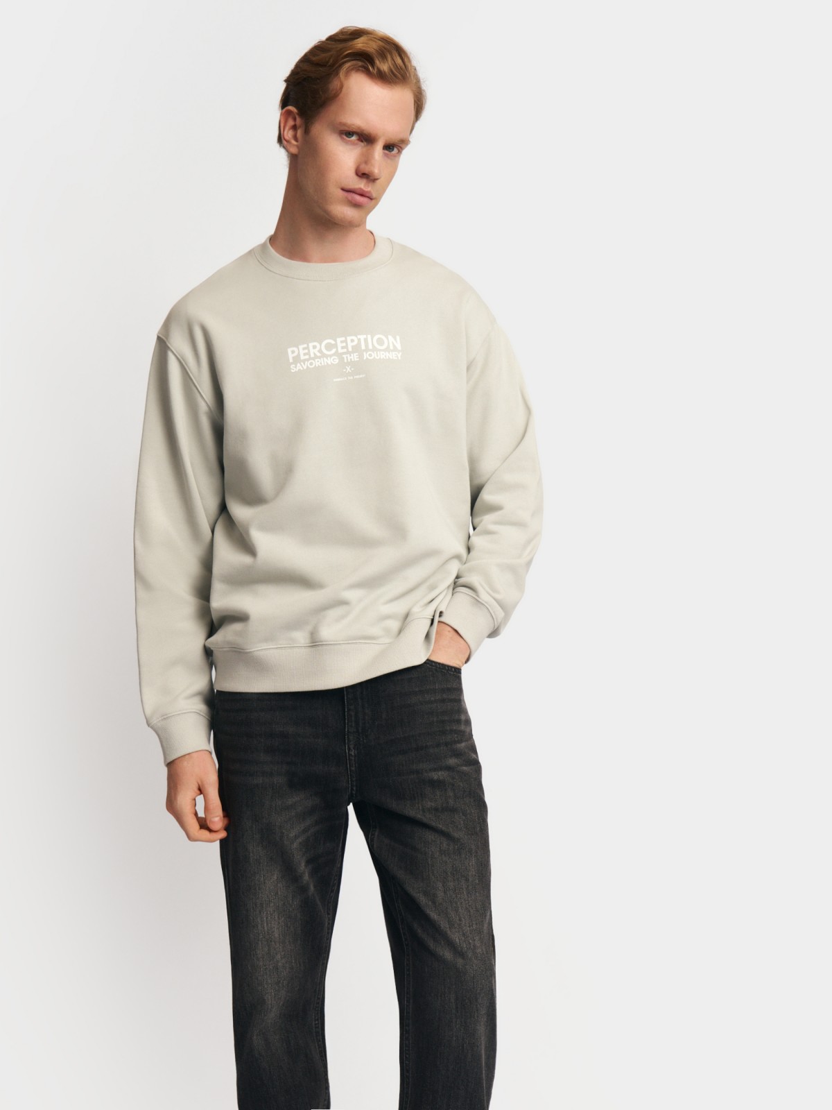 Свитшот из хлопка с надписью