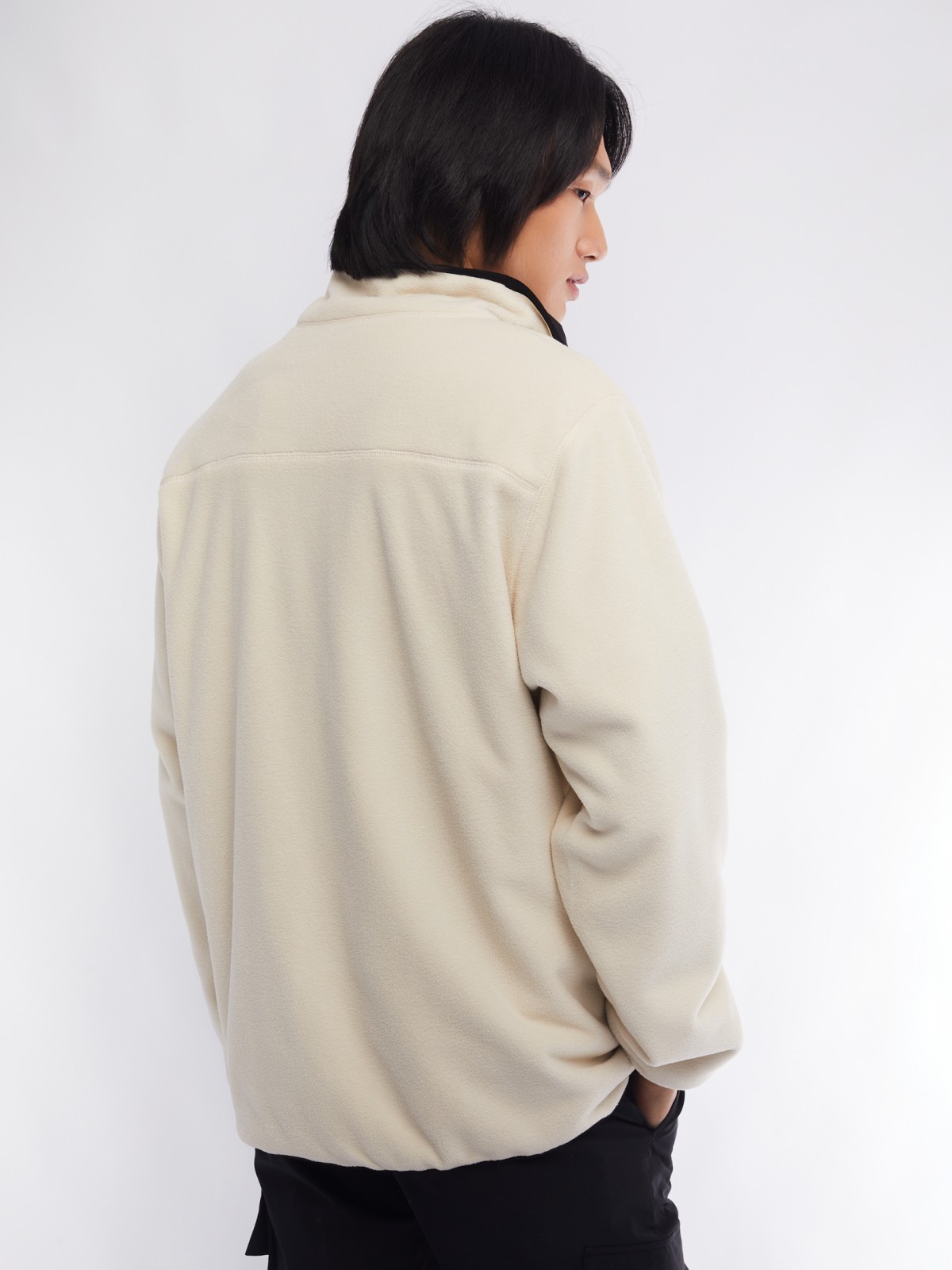 Лёгкая куртка-ветровка с воротником-стойкой zolla 01413560L044, цвет черный, размер M - фото 5