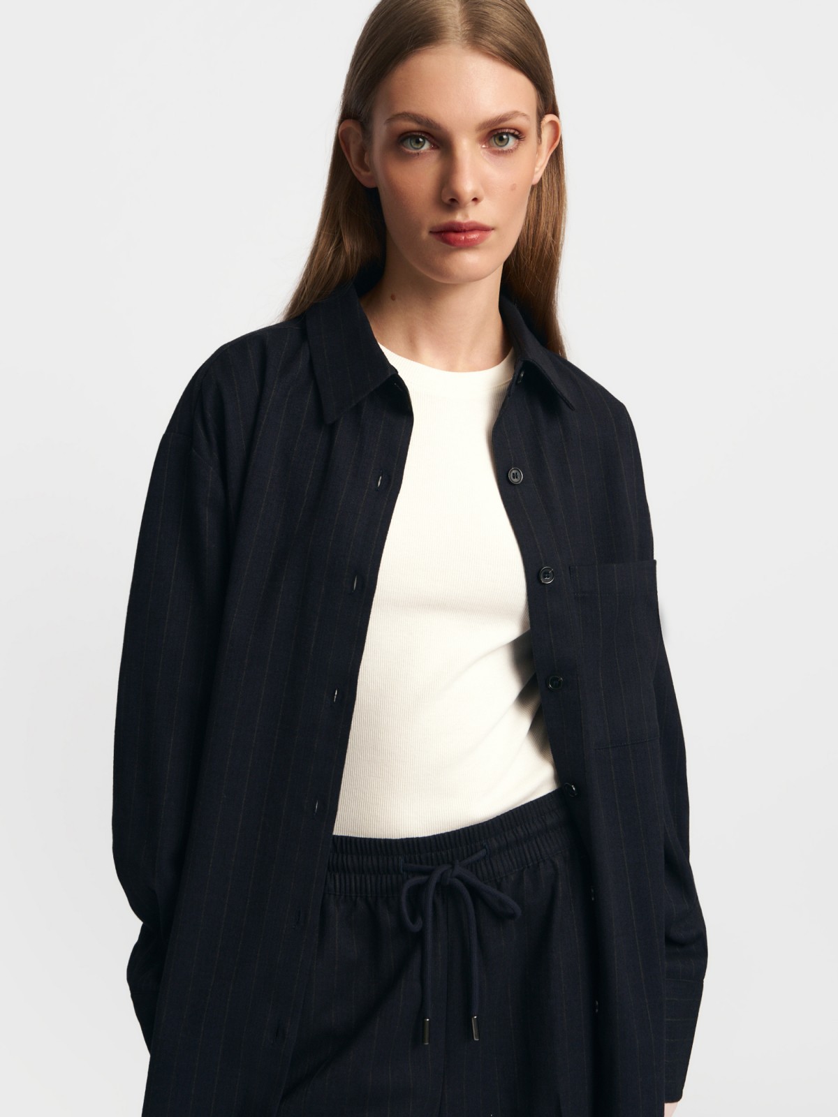 Верхняя рубашка в полоску