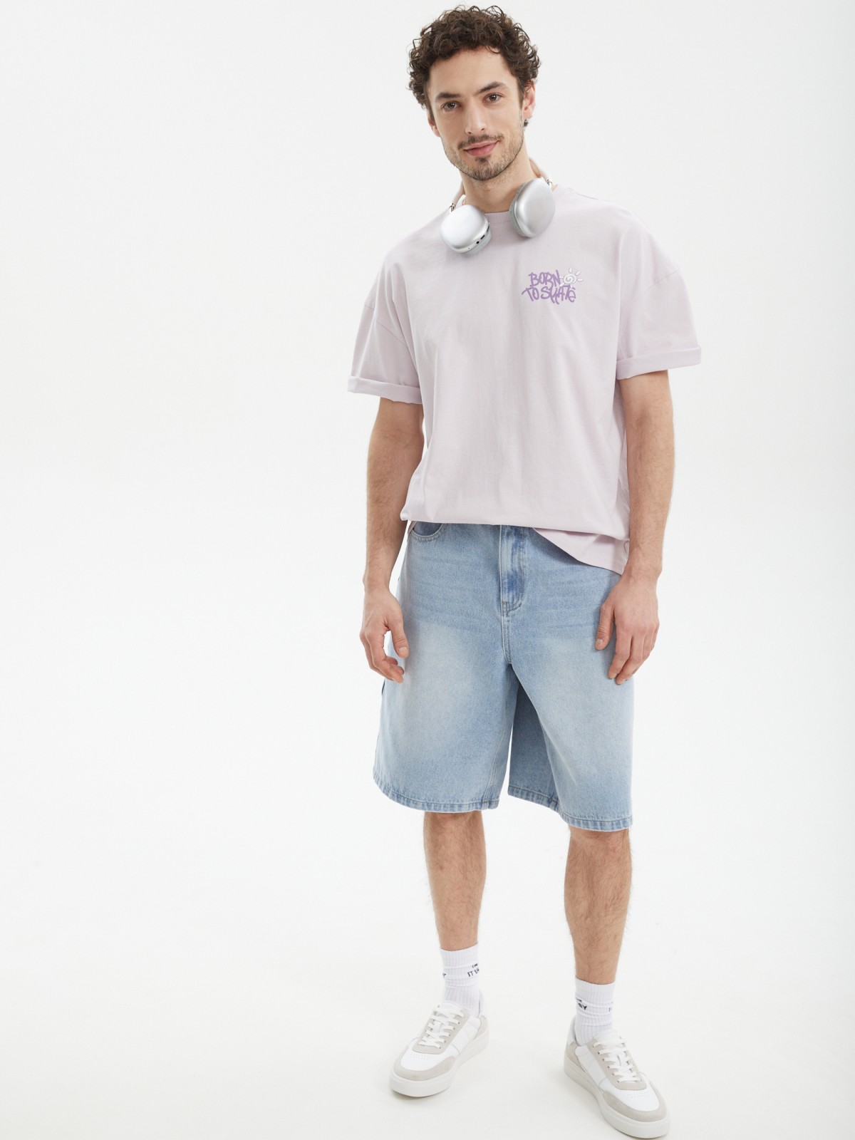 Футболка оверсайз из хлопка с надписью