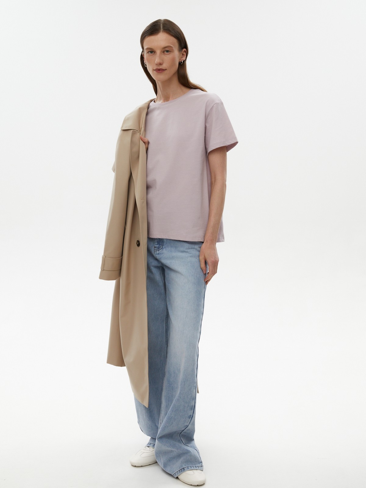 Футболка из хлопка однотонная