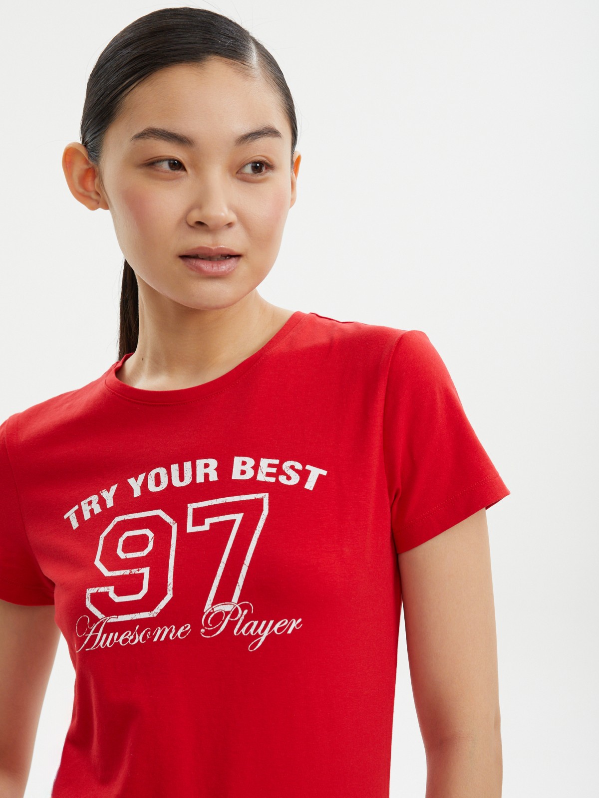 Футболка из хлопка спортивная с принтом