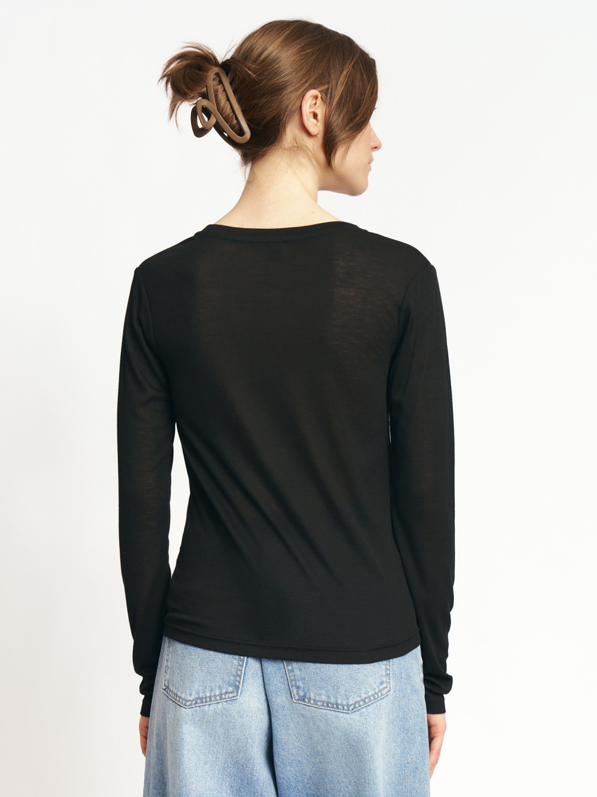 Трикотажный лонгслив из лиоцелла