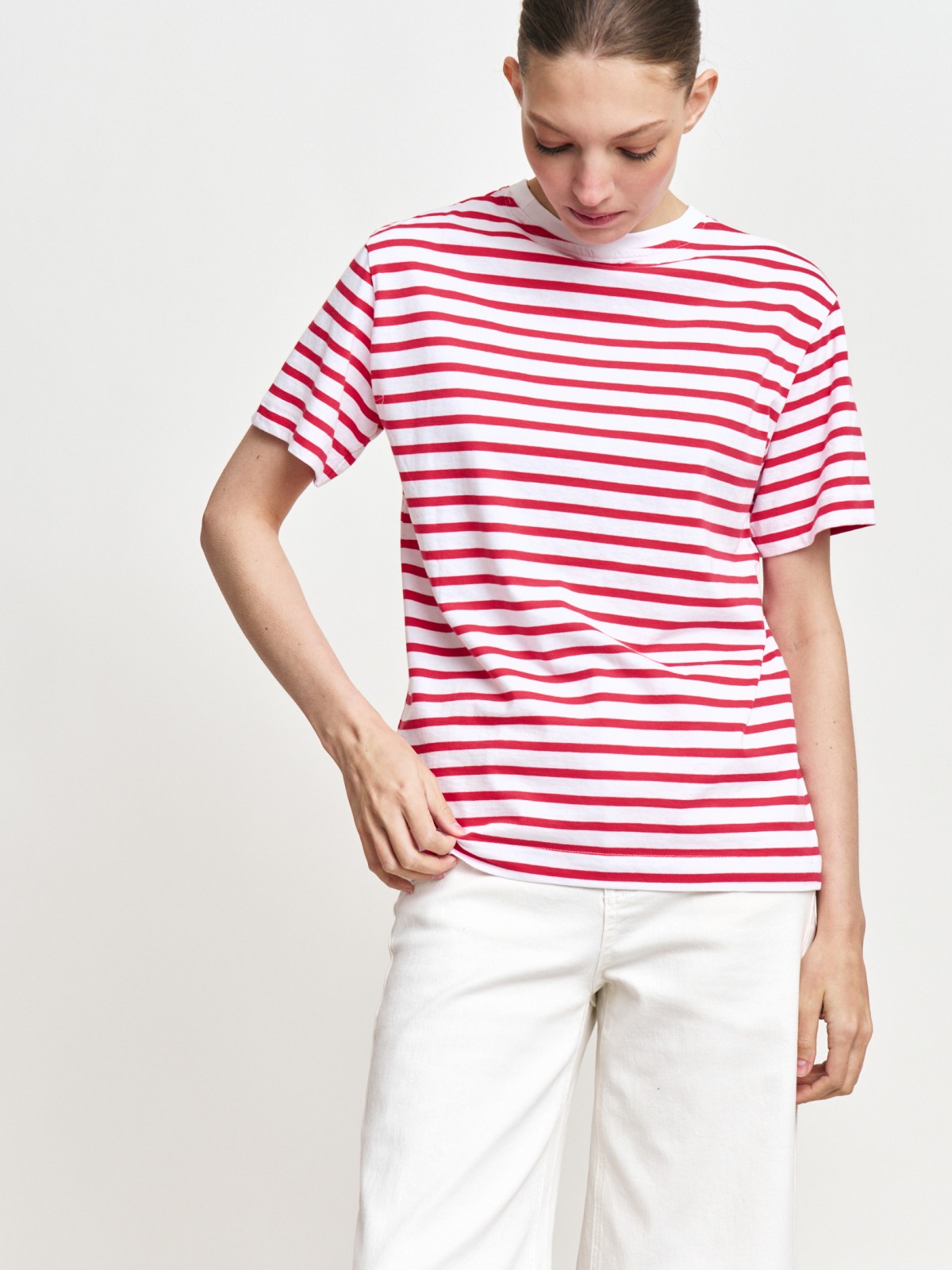 Футболка из хлопка в полоску