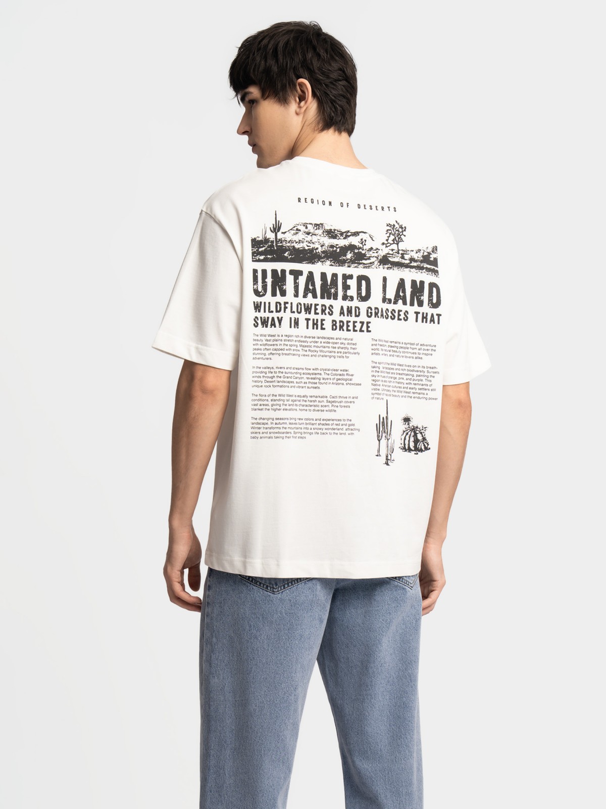 Футболка оверсайз из хлопка с принтом