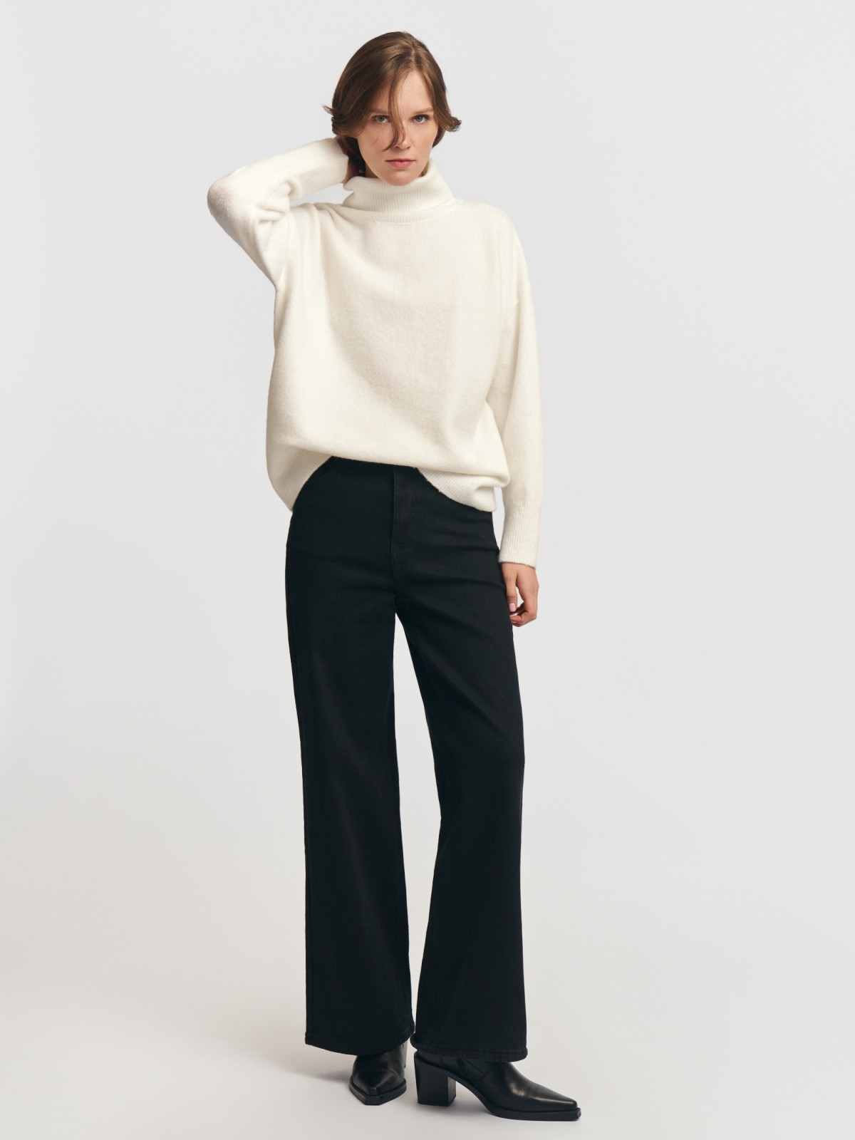 Утеплённые джинсы Wide с ворсом