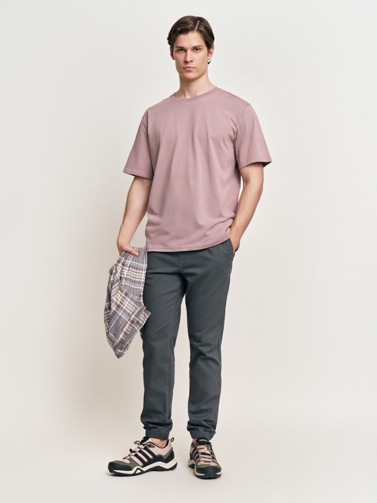 Брюки-джоггеры из хлопка на резинке