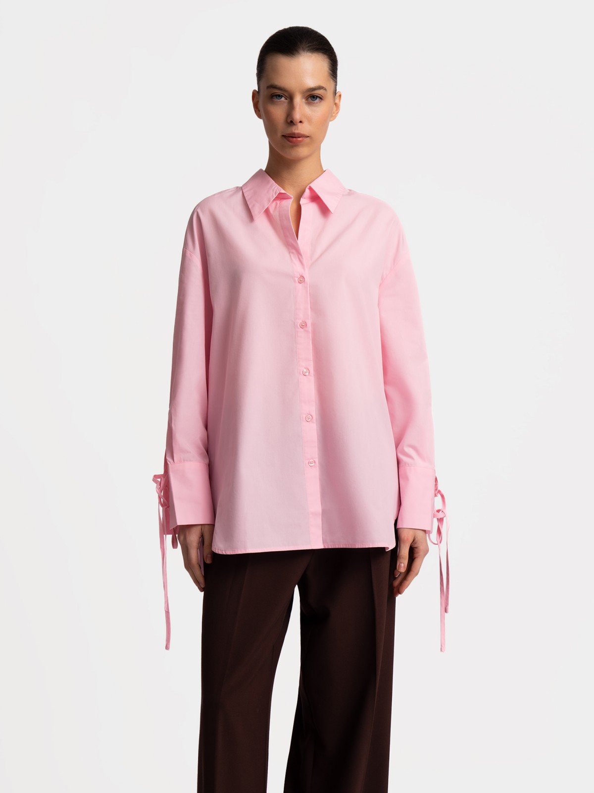 Блузка с  длинными рукавами