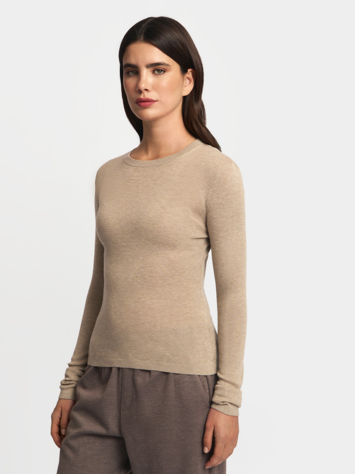 Вязаный лонгслив