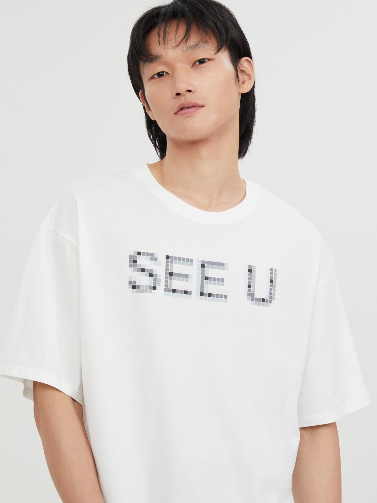 Футболка оверсайз из хлопка с надписью