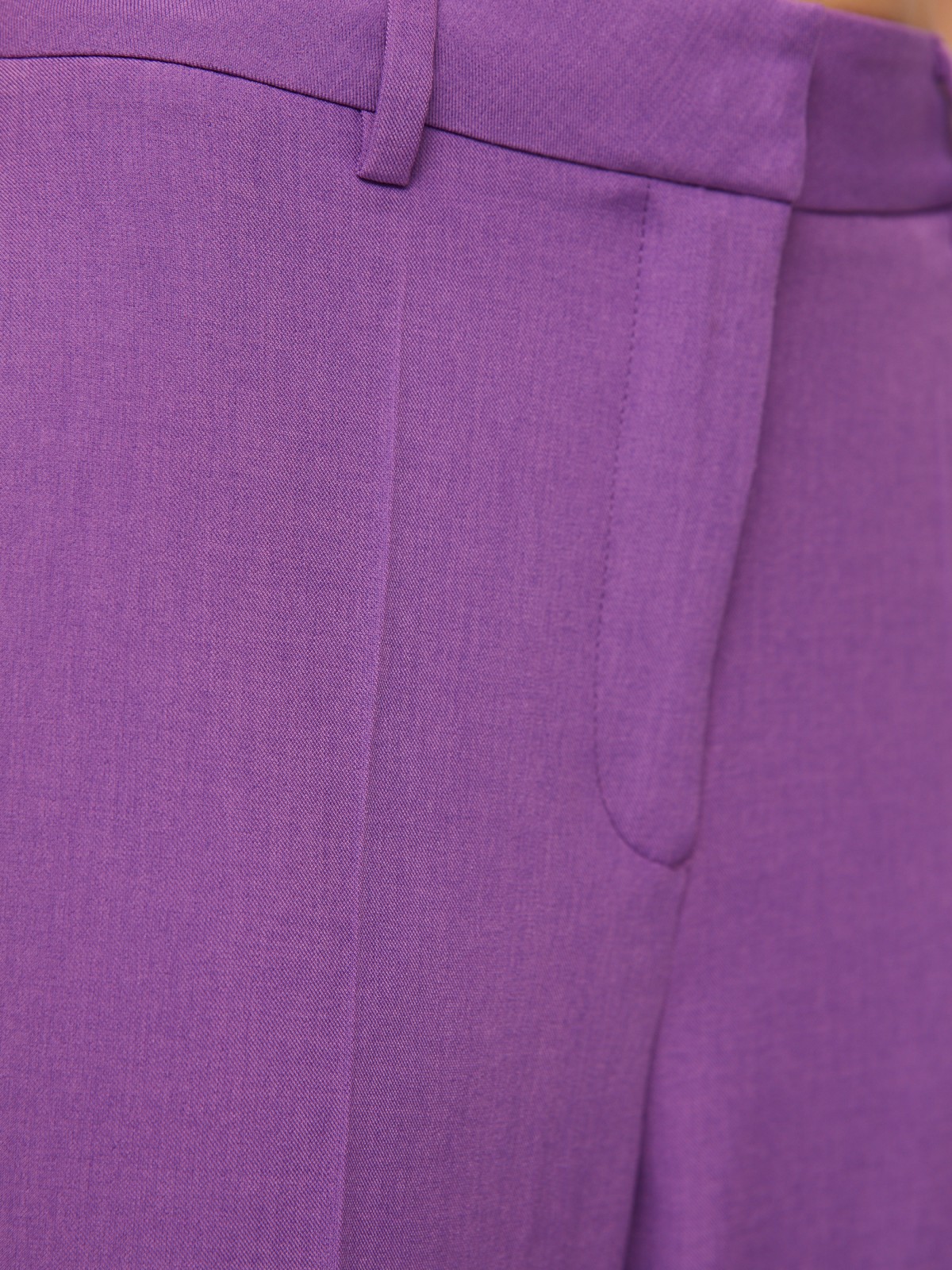 Классические прямые брюки со стрелками zolla 024247350063, цвет фиолетовый, размер XS - фото 3