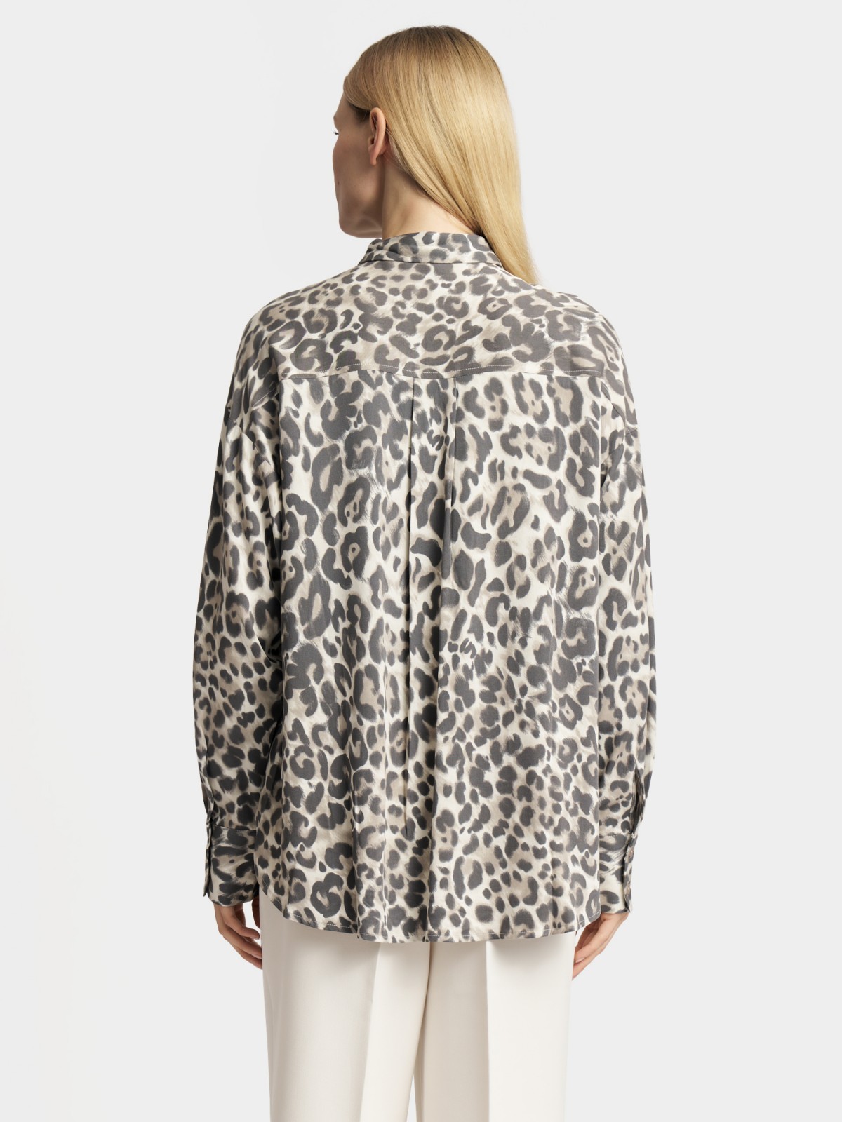 Рубашка из вискозы с леопардовым принтом