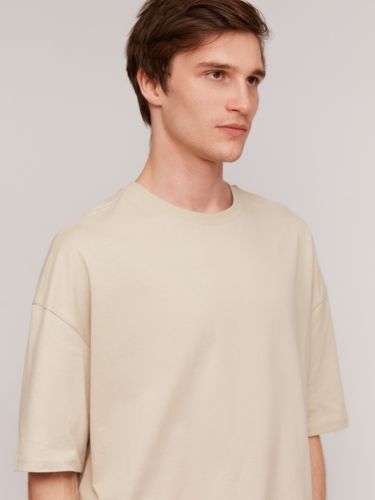 Футболка силуэта оверсайз из хлопка