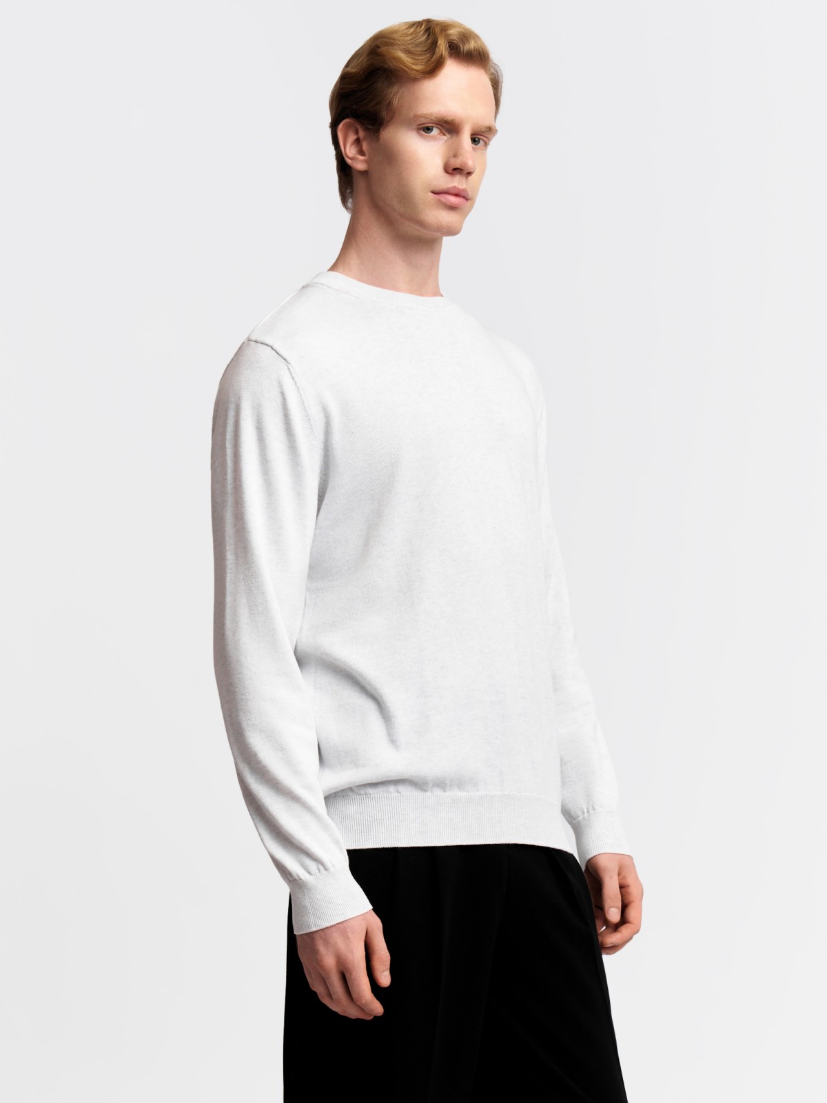 Тонкий трикотажный джемпер из хлопка