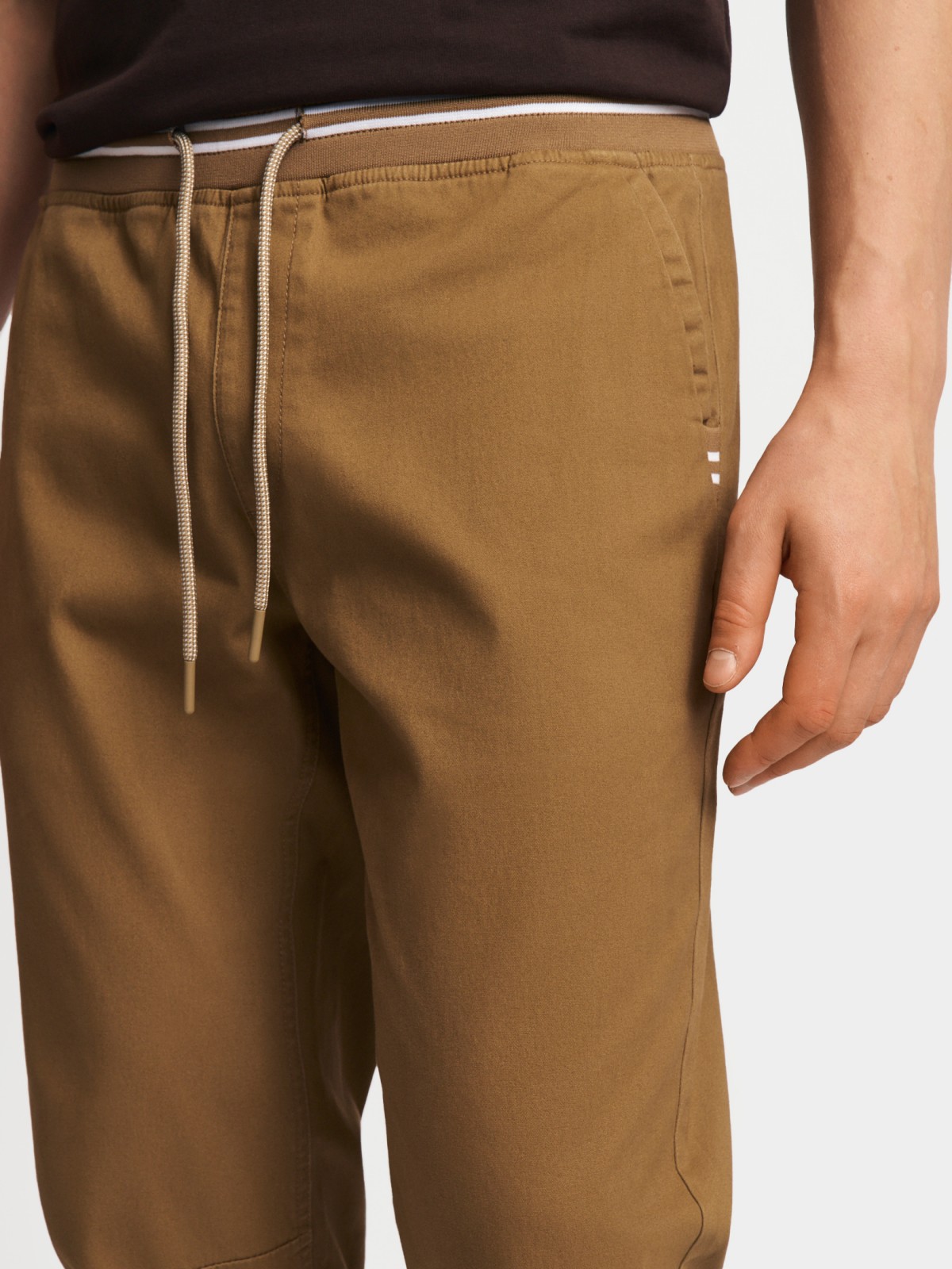 Брюки-джоггеры из хлопка на резинке