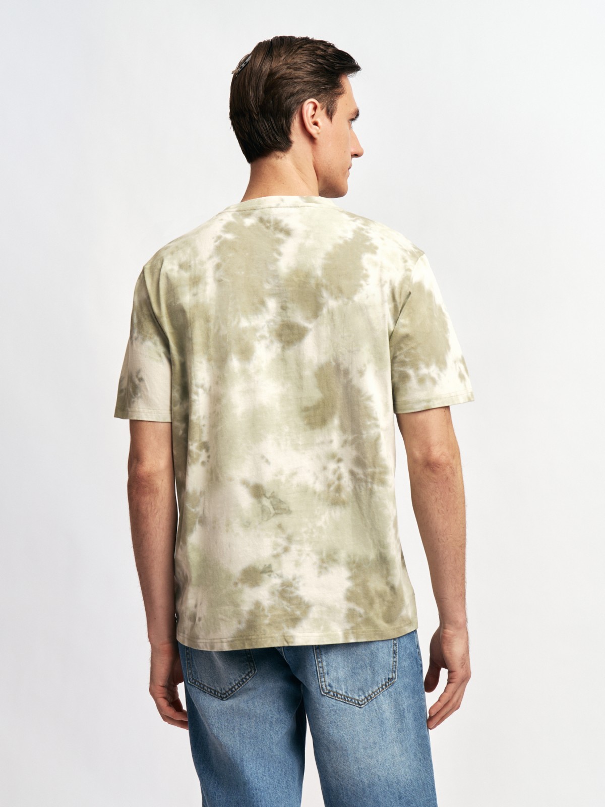 Футболка из хлопка с принтом тай-дай