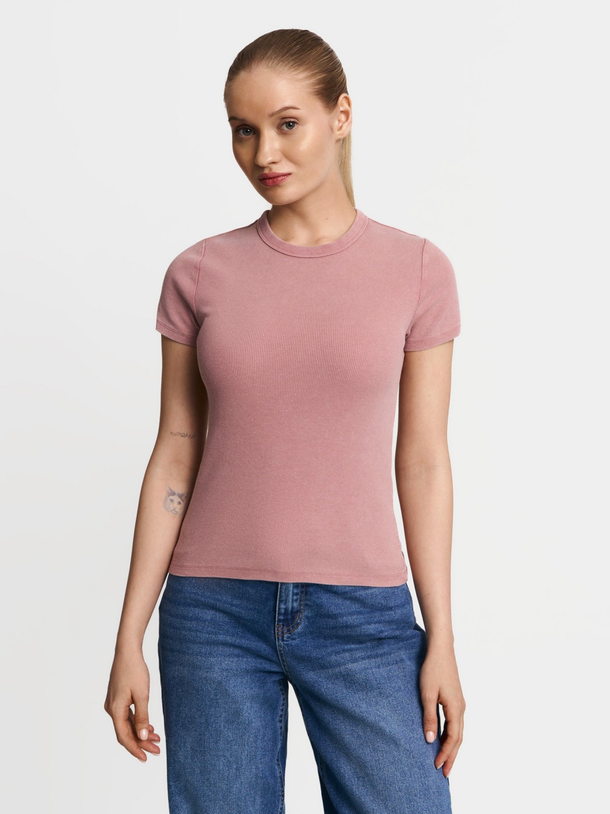 Футболка из хлопка однотонная