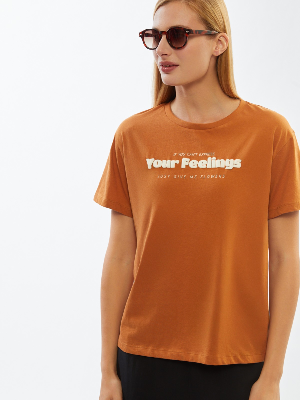 Футболка из хлопка с надписью